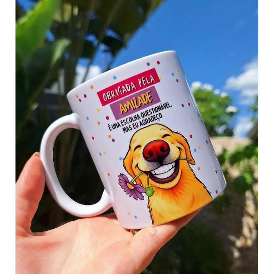 Arte para Caneca Obrigado pela amizade, é uma escolha questionável mas eu agradeço Arquivo em Png 1