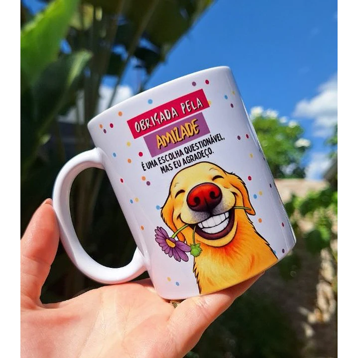 Arte para Caneca Obrigado pela amizade, é uma escolha questionável mas eu agradeço Arquivo em Png 1