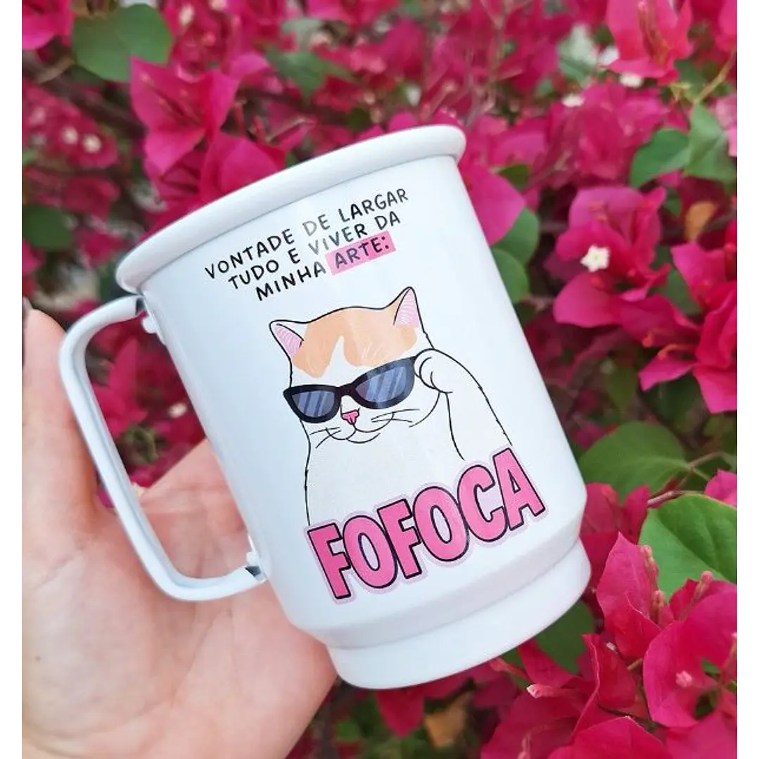 Arte para Caneca Vontade de largar tudo e viver da minha arte FOFOCA Arquivo em Png   1