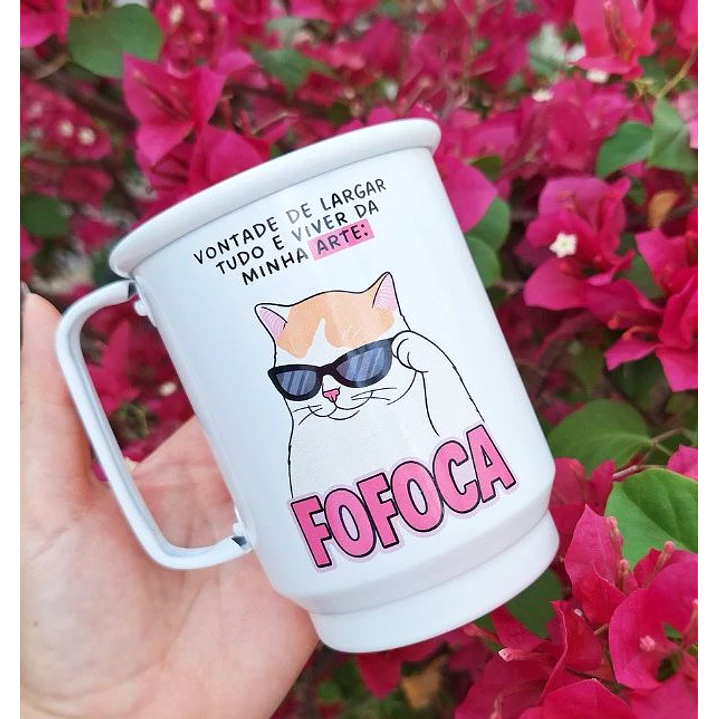 Arte para Caneca Vontade de largar tudo e viver da minha arte FOFOCA Arquivo em Png   1