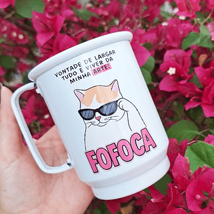 Arte para Caneca Vontade de largar tudo e viver da minha arte FOFOCA Arquivo em Png  