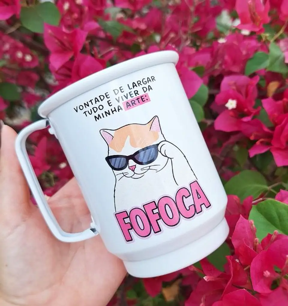 Arte para Caneca Vontade de largar tudo e viver da minha arte FOFOCA Arquivo em Png   1