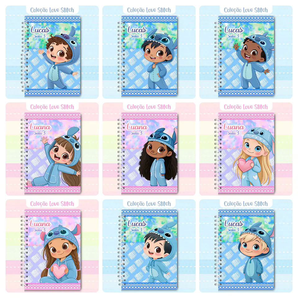 Kit Digital Love Stitch em Png  2