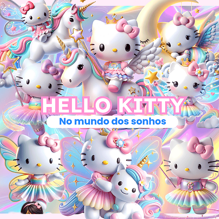 Kit Digital Hello Kitty No Mundo Dos Sonhos em Png 1