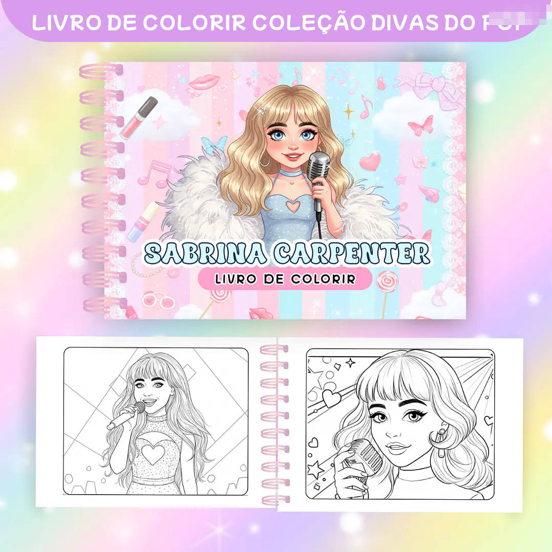 Arquivos Livros para Colorir Divas Do Pop Teen em Png 3