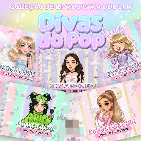 Arquivos Livros para Colorir Divas Do Pop Teen em Png