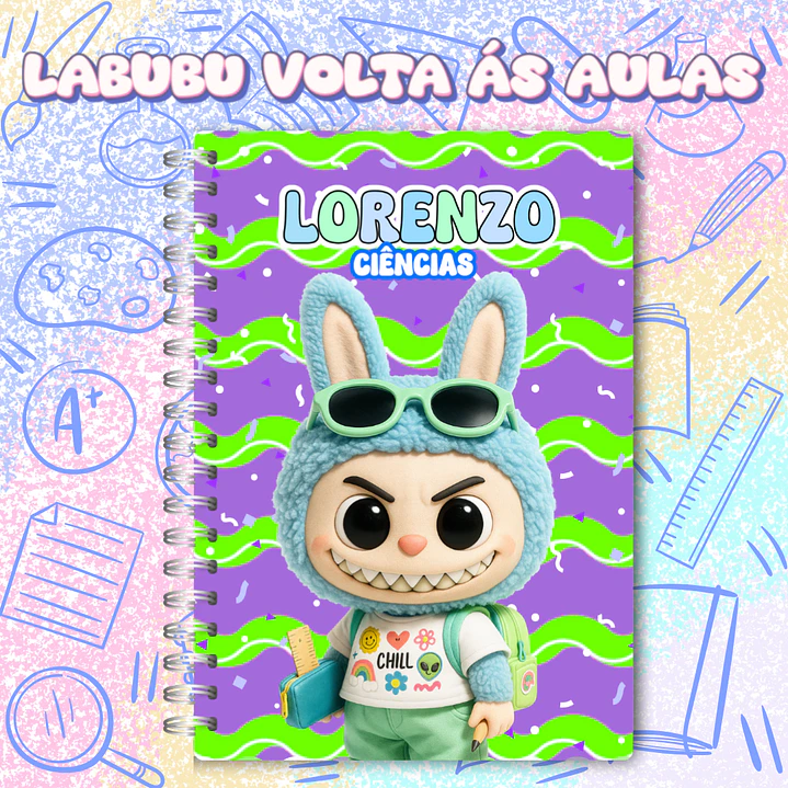 Kit Digital Labubu Volta as Aulas em Png 3