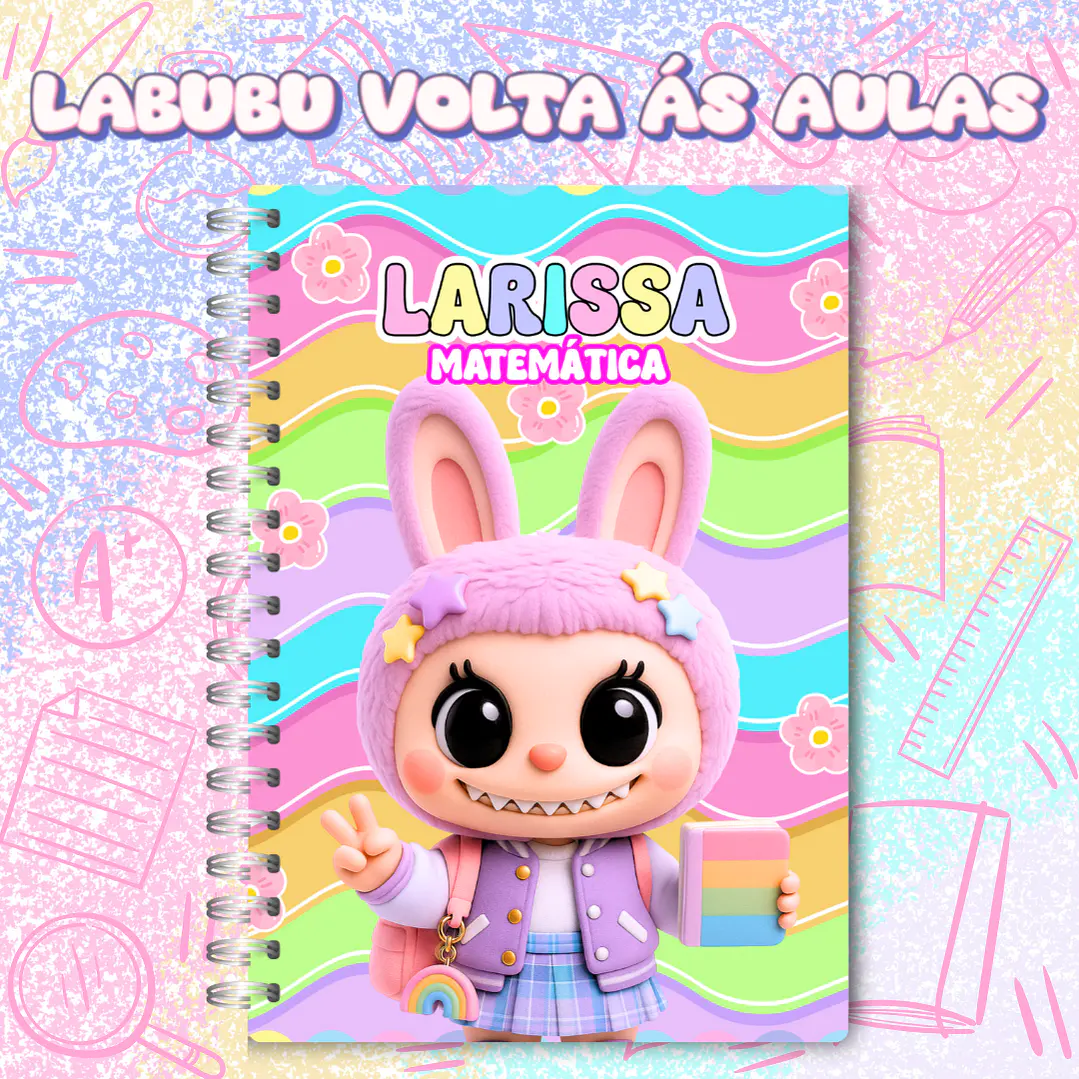 Kit Digital Labubu Volta as Aulas em Png 5