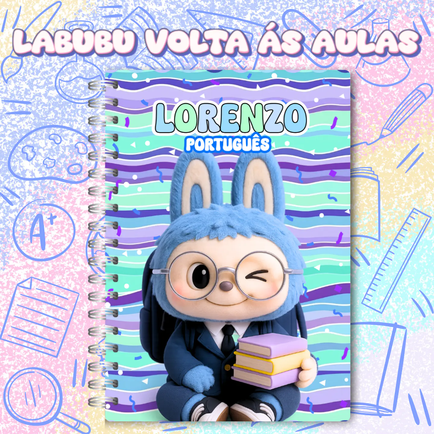 Kit Digital Labubu Volta as Aulas em Png 6