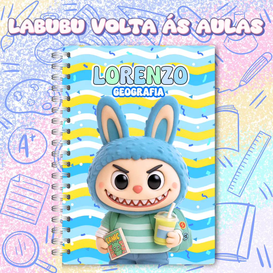 Kit Digital Labubu Volta as Aulas em Png 11