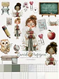 Kit Digital Querida Professora Aquarela em Png - Thumbnail 1