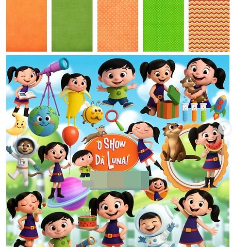 Kit Digital O Show Da Luna 3D em Png