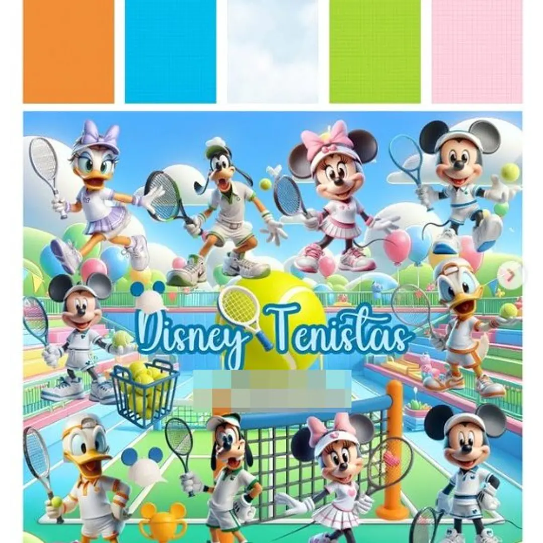 Kit Digital Disney Tenista em Png 1
