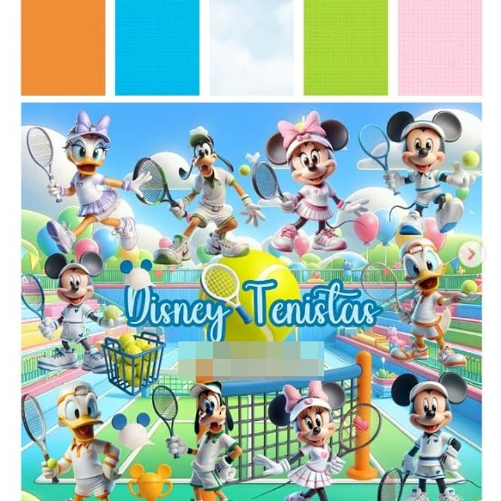 Kit Digital Disney Tenista em Png 1