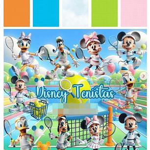Kit Digital Disney Tenista em Png