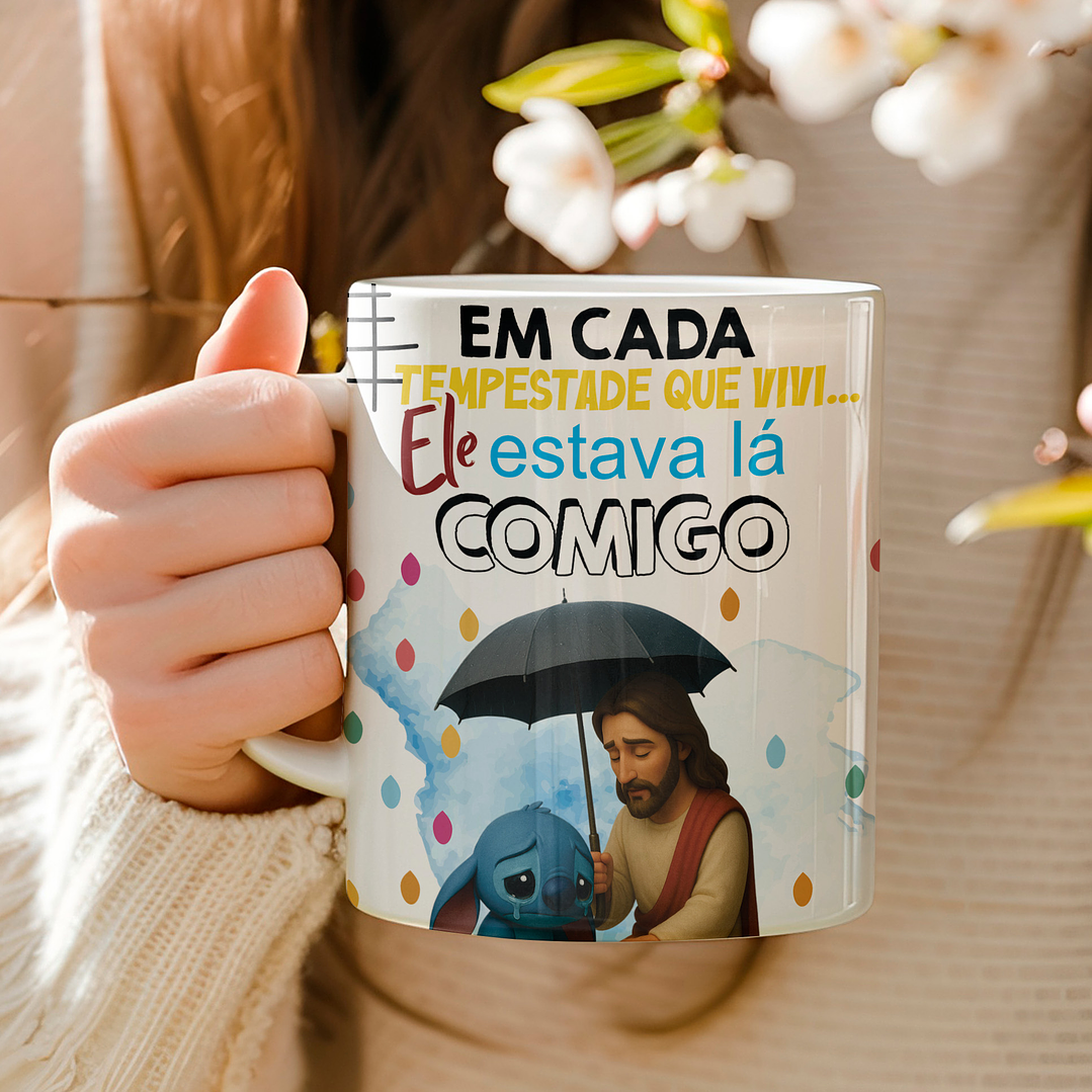 3 Artes para Caneca Stitch e Jesus Arquivo Editável  1