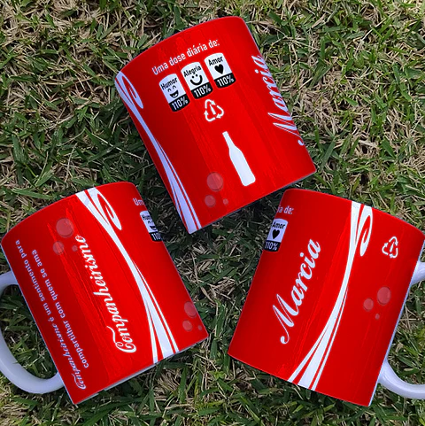 4 Artes para Caneca Coca Cola Arquivo Editável 