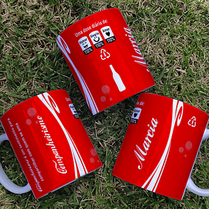 4 Artes para Caneca Coca Cola Arquivo Editável 