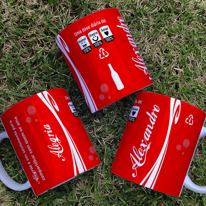 4 Artes para Caneca Coca Cola Arquivo Editável  2