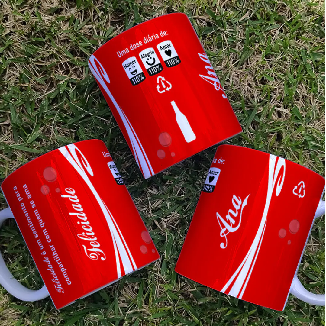 4 Artes para Caneca Coca Cola Arquivo Editável  4
