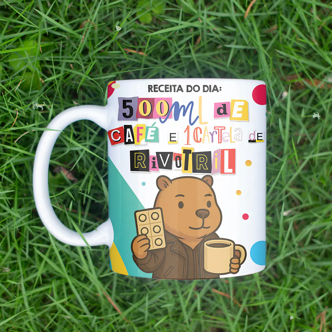 5 Artes para Caneca Capivara Café Arquivo Editável  4