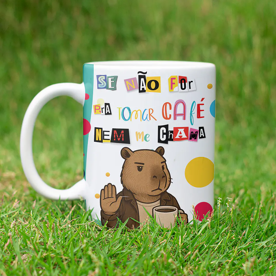 5 Artes para Caneca Capivara Café Arquivo Editável  5