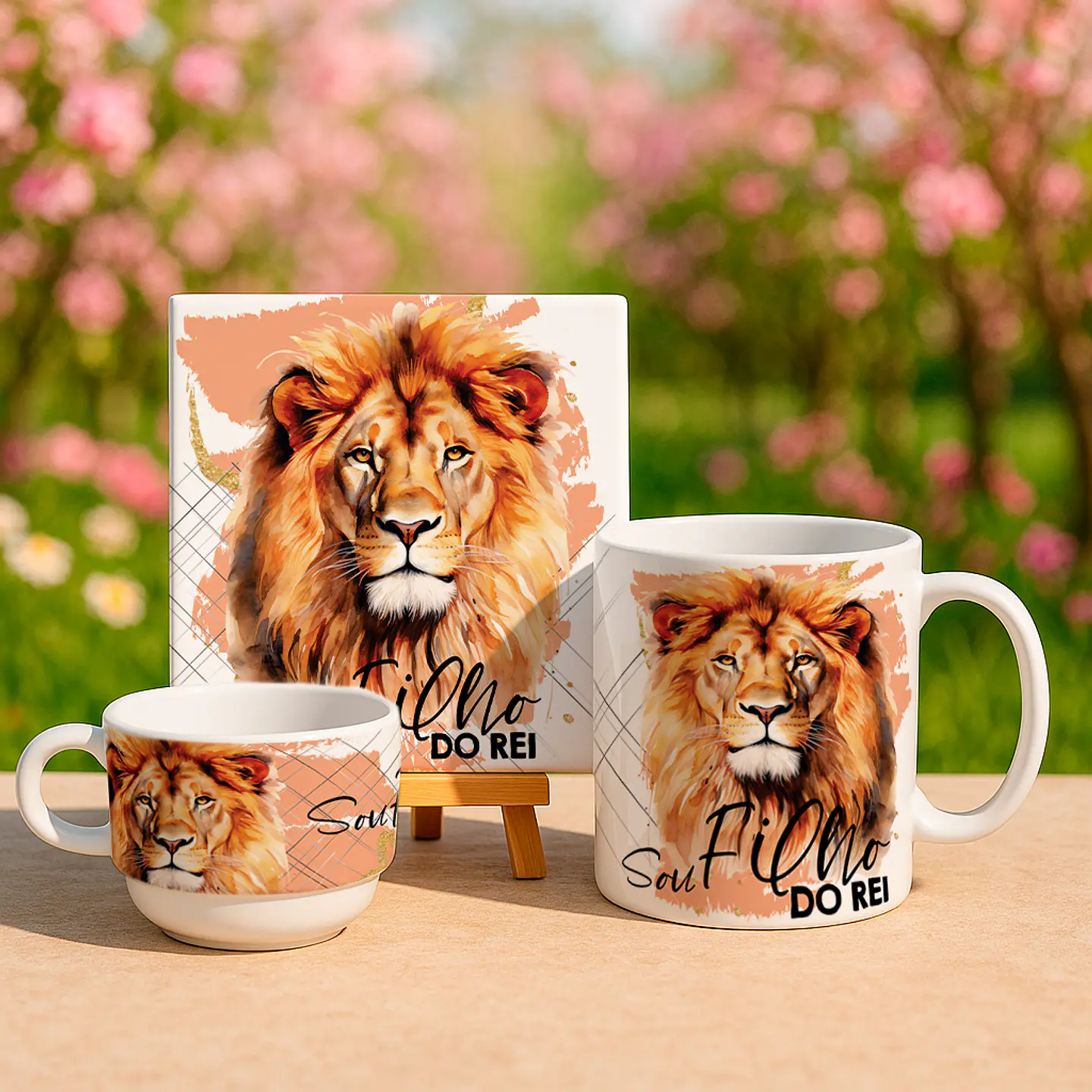 6 Artes para Caneca Xicara e Azulejo Leão de Judá Filha Do Rei Arquivo Editável  2
