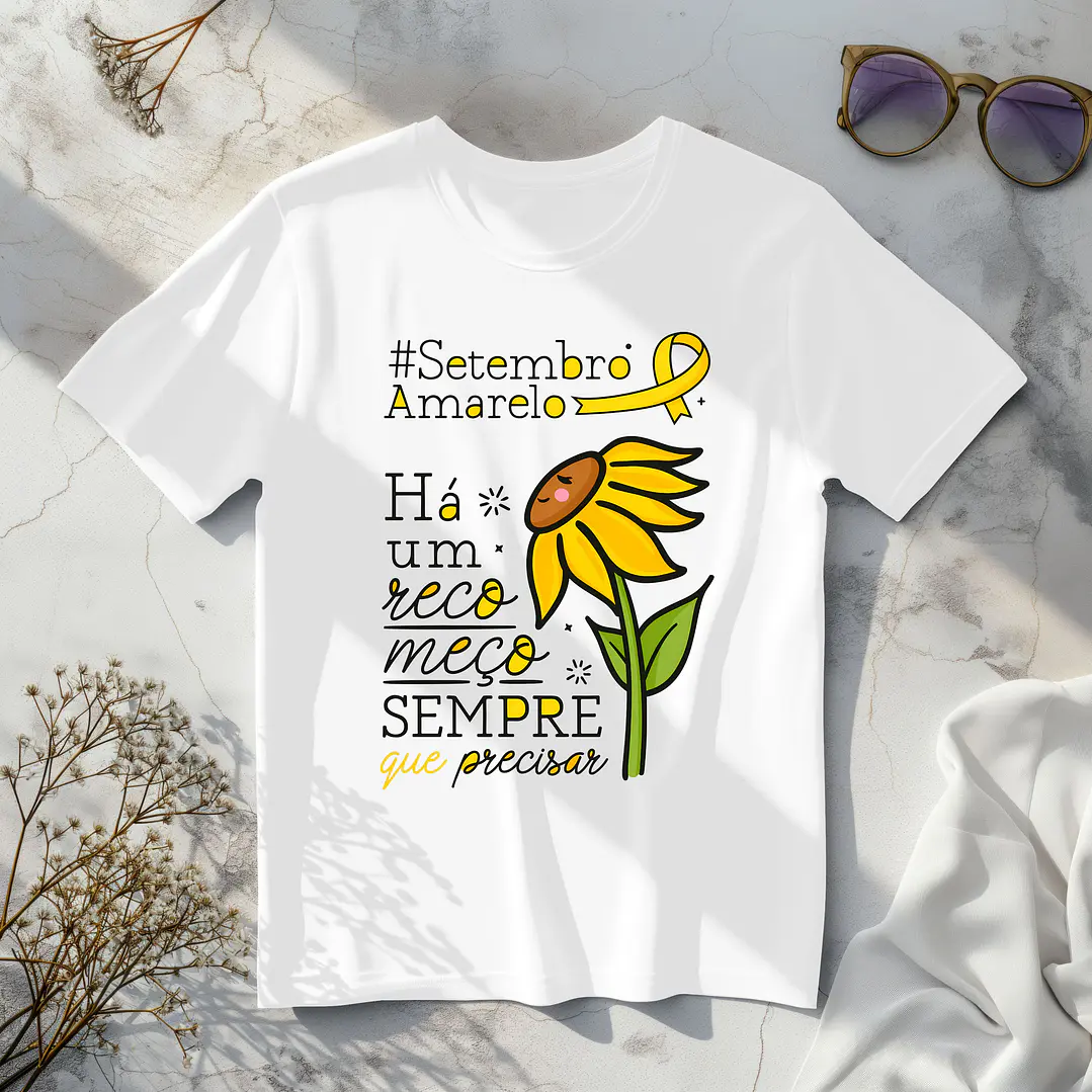 8 Artes para Camisa Setembro Amarelo Arquivo em Png  1