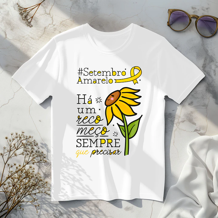 8 Artes para Camisa Setembro Amarelo Arquivo em Png  1