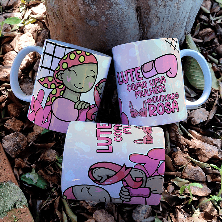 10 Artes para Caneca Outubro Rosa Arquivo Editável 6