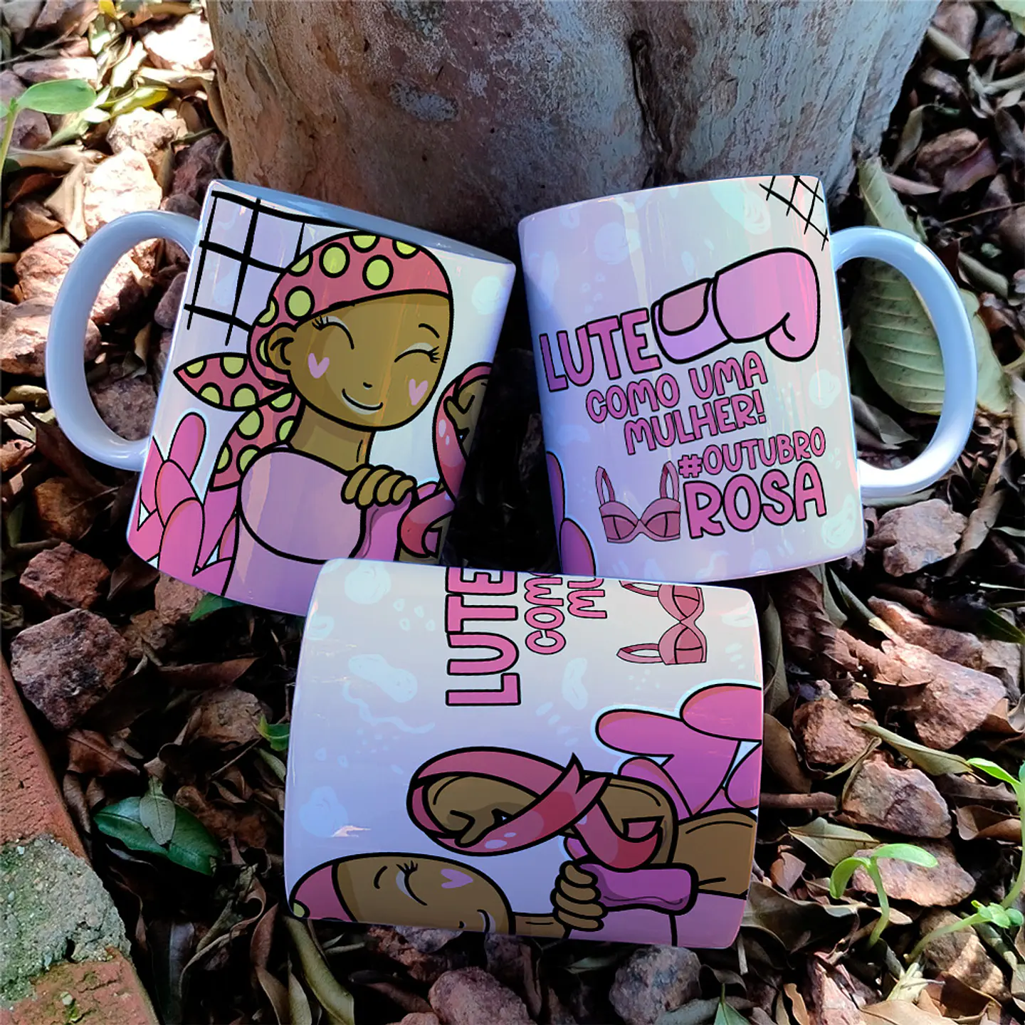 10 Artes para Caneca Outubro Rosa Arquivo Editável 7