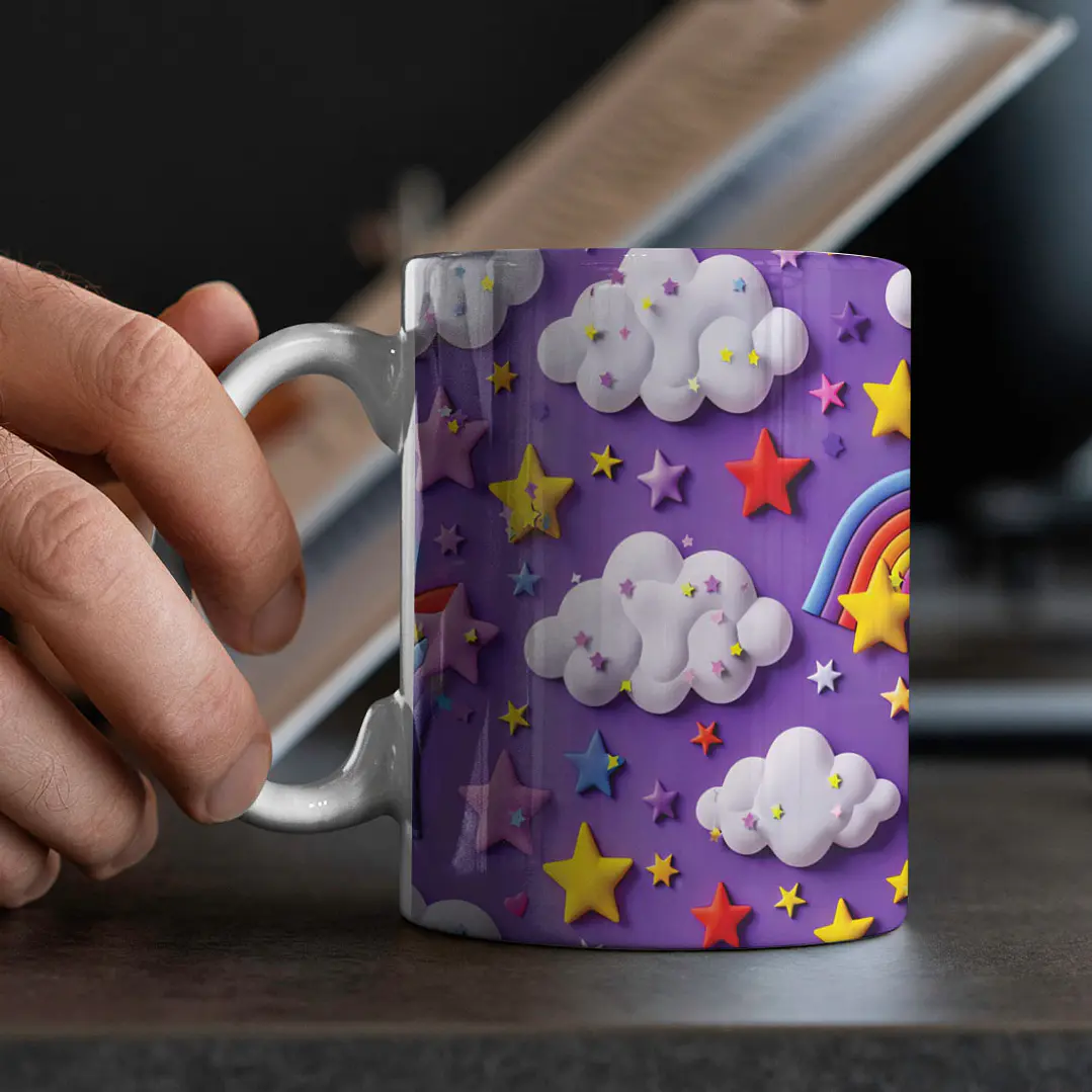 12 Artes para Caneca Unicornio 3D Arquivo em Jpg 4