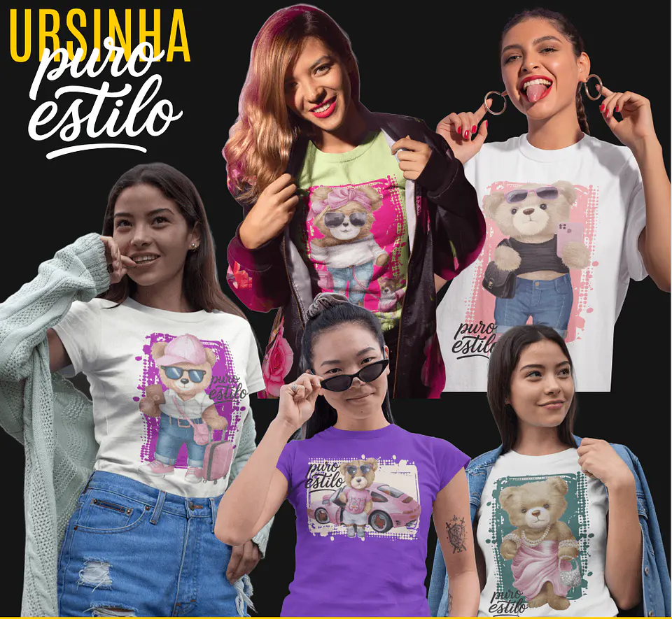 13 Artes para Camisa Ursinhas Arquivo Editável 2