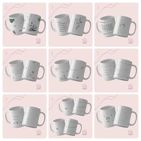 13 Artes para Caneca Frases Diversas Arquivo Editável