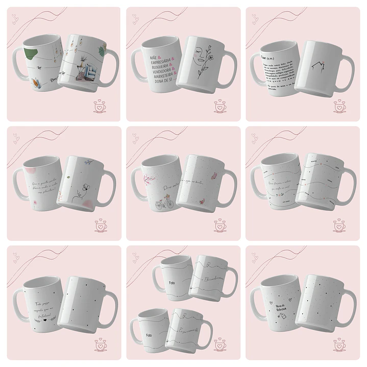 13 Artes para Caneca Frases Diversas Arquivo Editável 1