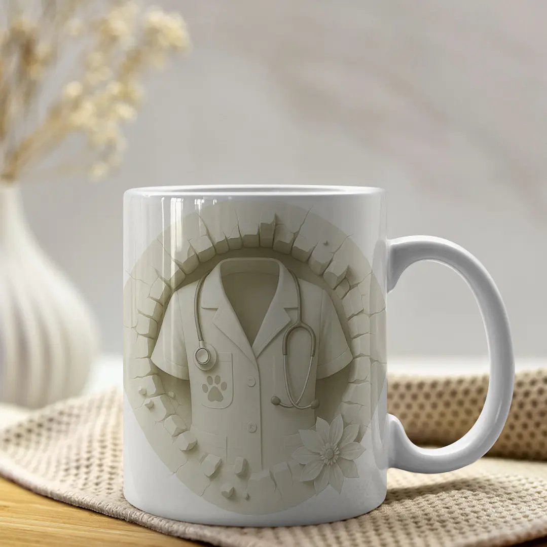 15 Artes para Caneca 3D Profissões Arquivo em Jpg 3