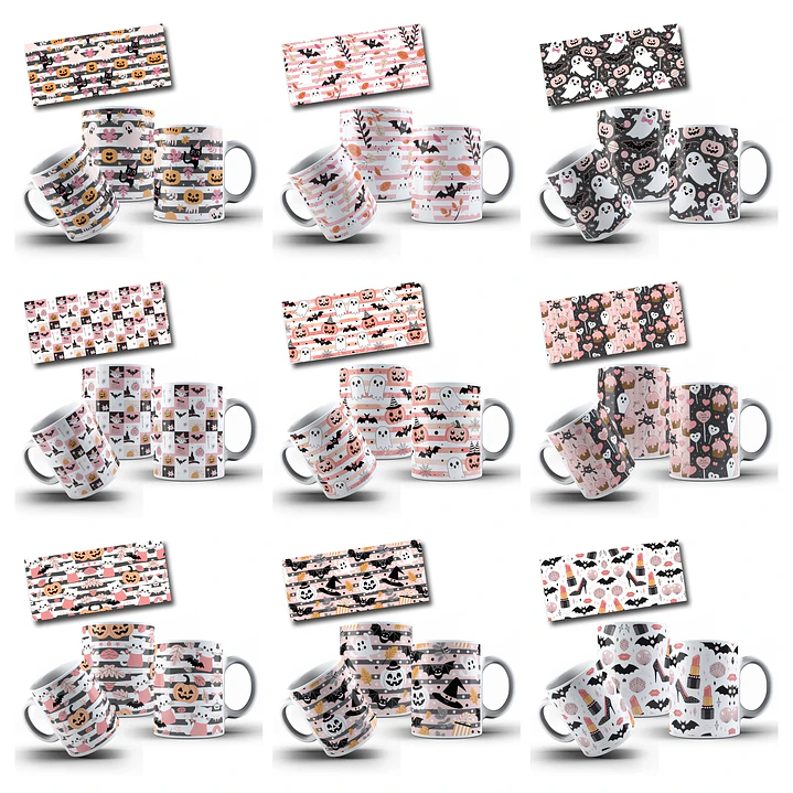 18 Artes para Caneca Halloween Arquivo em Jpg 1