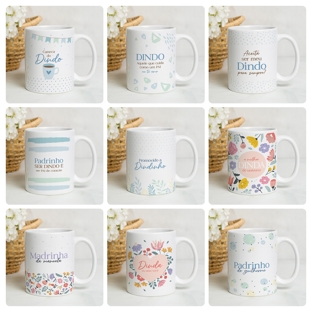 20 Artes para Caneca Dindos Arquivo Editável 2