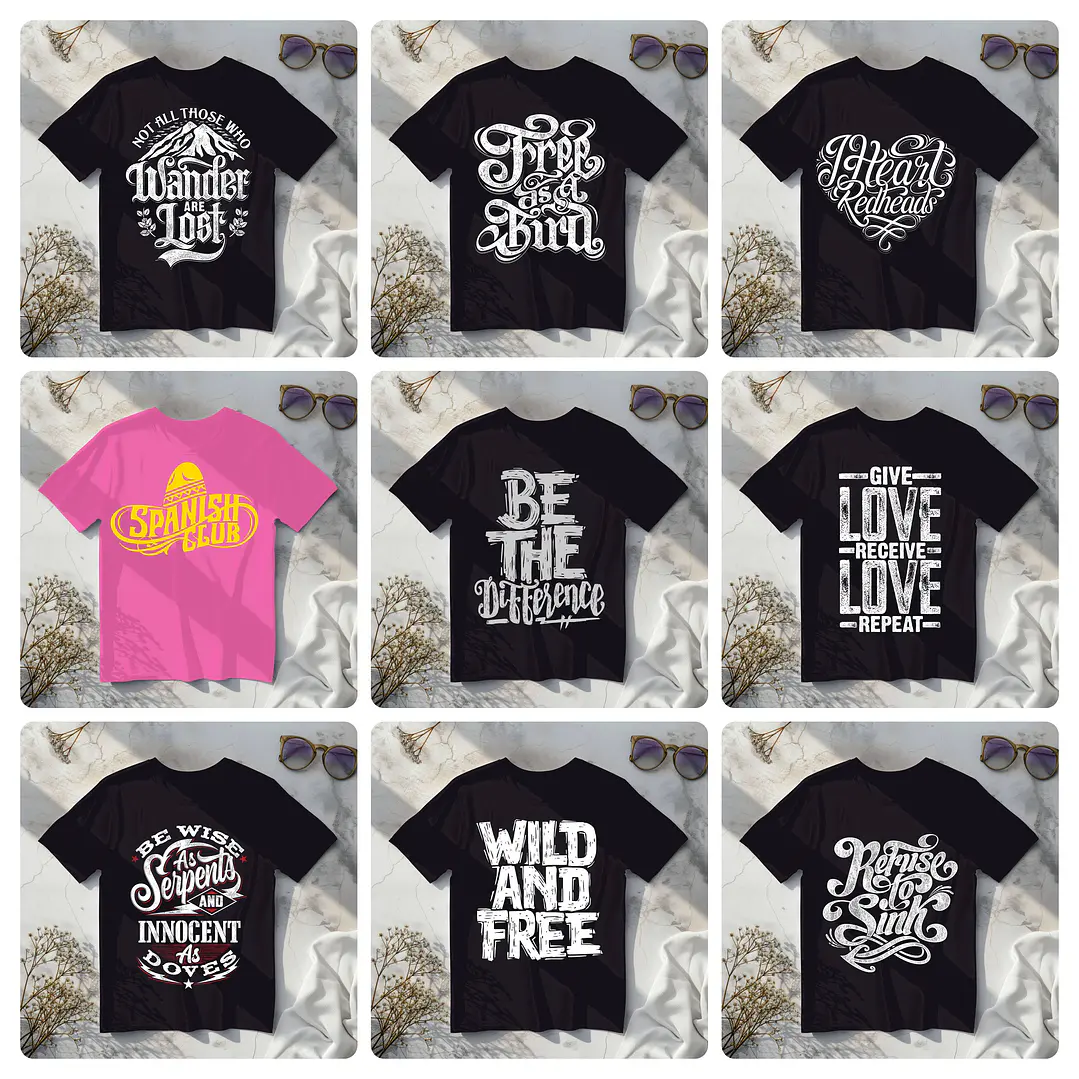 25 Artes para Camisa Frases Arquivo em Png 1