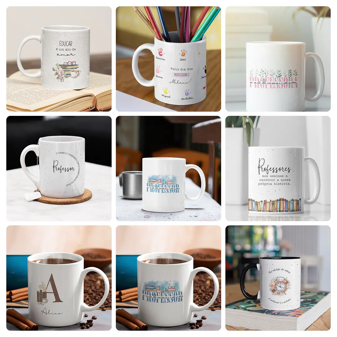 47 Artes para Caneca Frases e Alfabeto Dia dos Professores Arquivo Editável 4