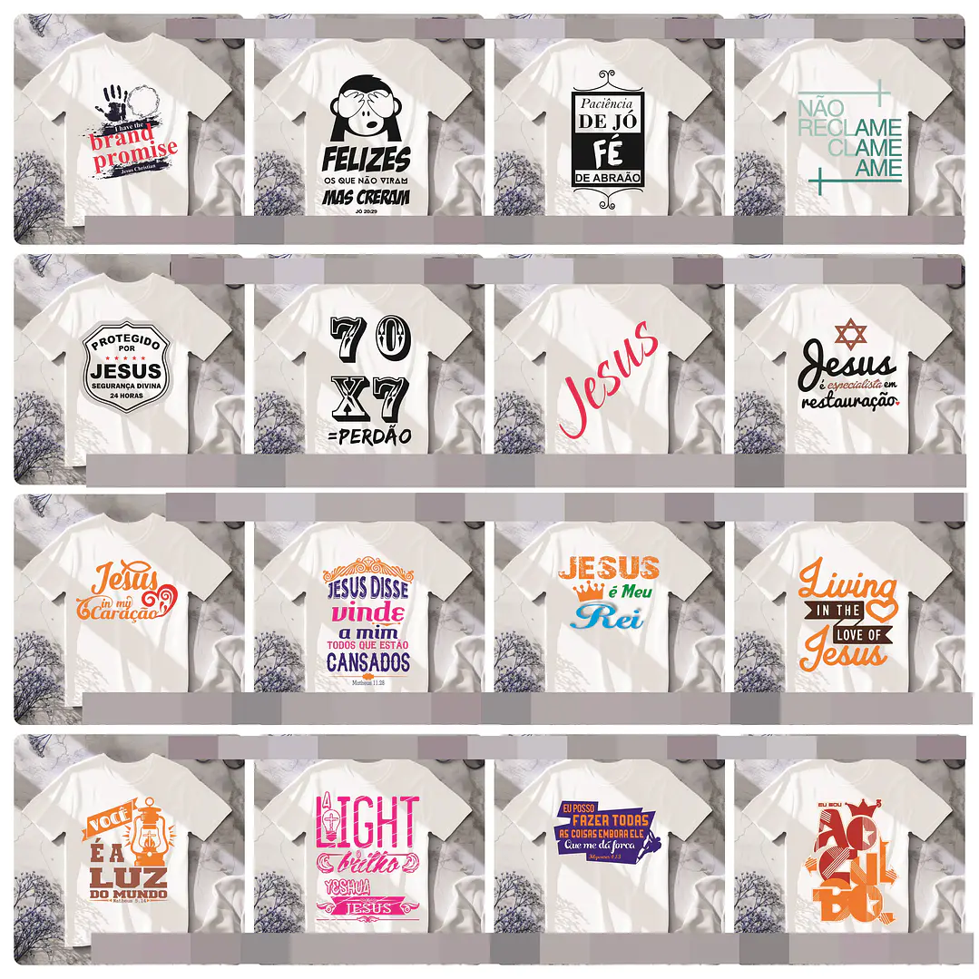 300 Artes para Camisa Gospel Frases Evangelicas Cristão Arquivo Editável  6