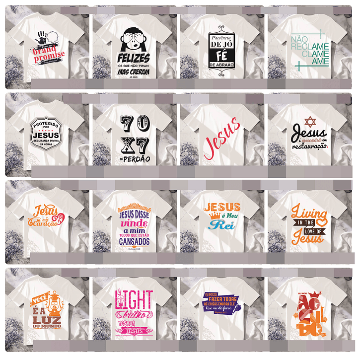 300 Artes para Camisa Gospel Frases Evangelicas Cristão Arquivo Editável  6