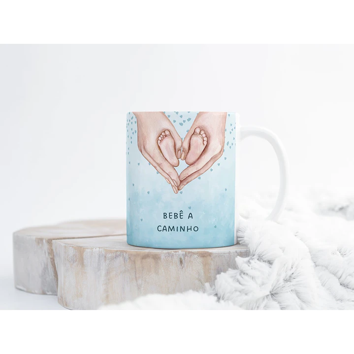 Arte Caneca Bebê a Caminho Arquivo em Png  2