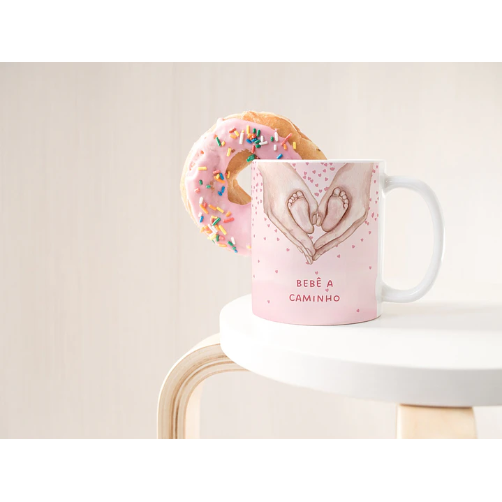 Arte Caneca Bebê a Caminho Arquivo em Png  1