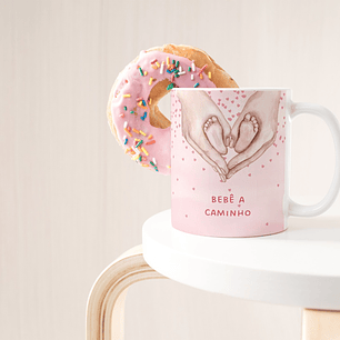 Arte Caneca Bebê a Caminho Arquivo em Png 