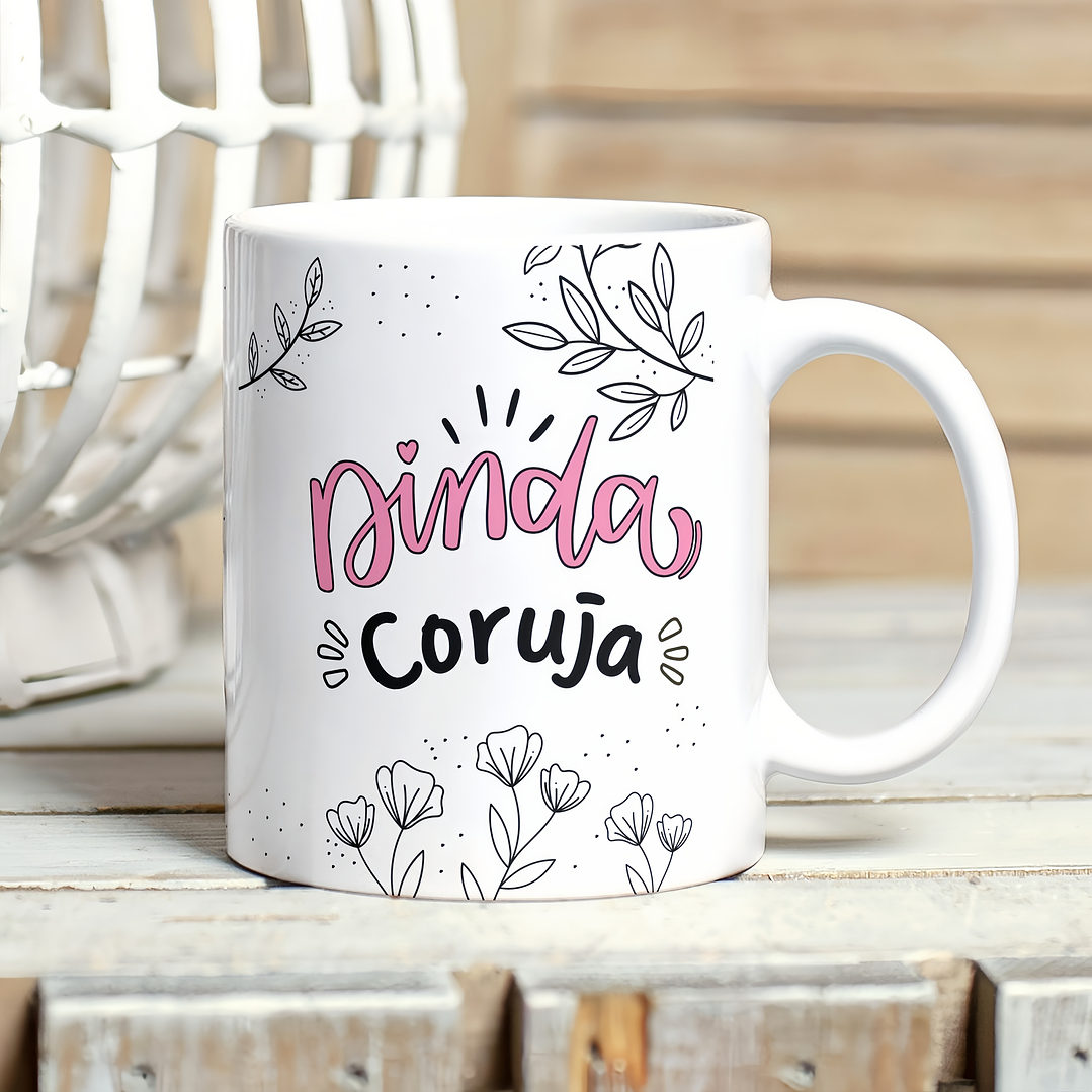 Arte Caneca Dinda Coruja, Dindo Coruja Arquivo em Png 1