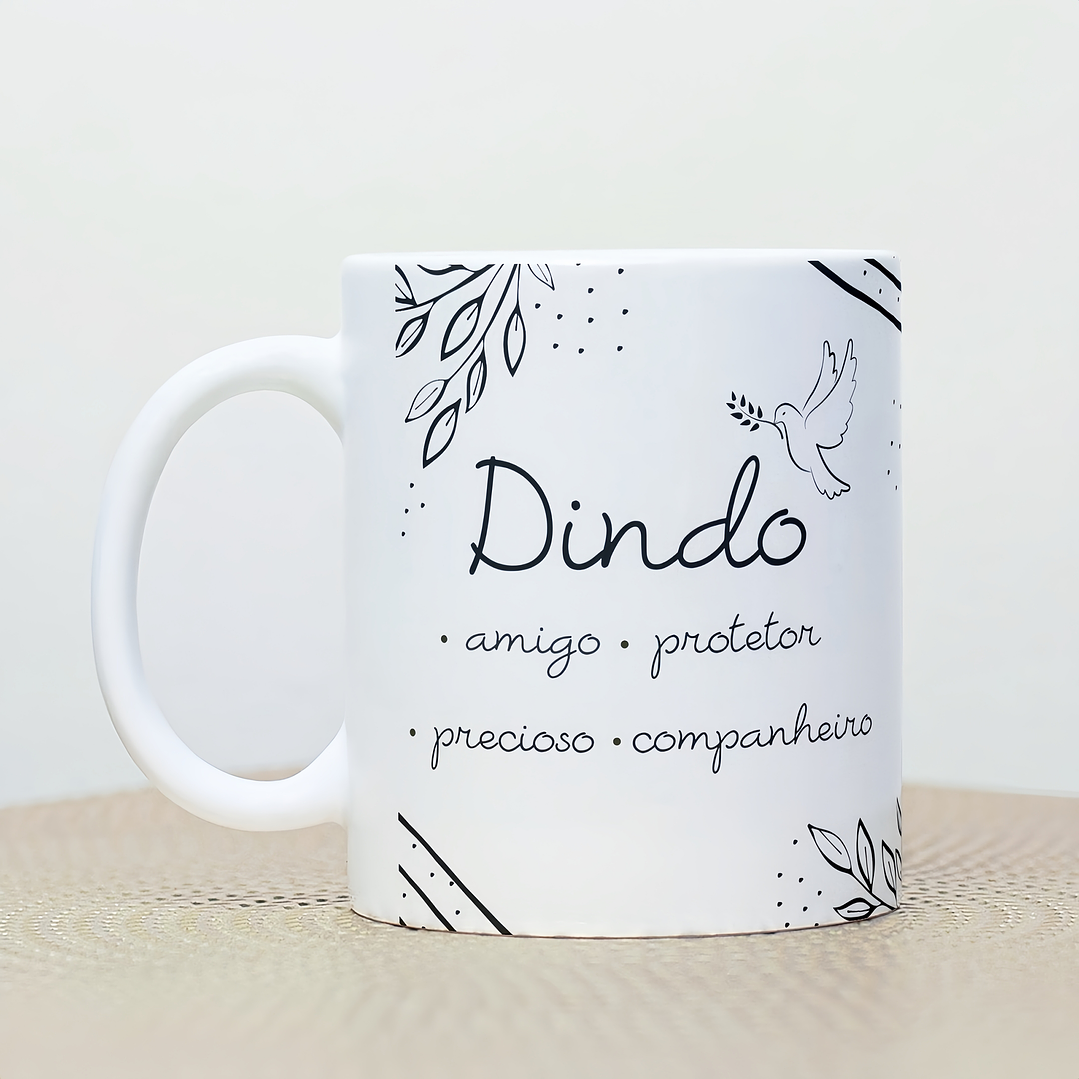Arte Caneca Dindo Amigo, Precioso, Protetor, Companheiro  Arquivo em Png  1