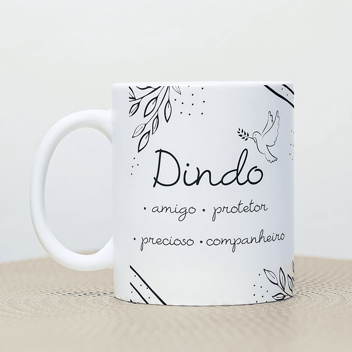 Arte Caneca Dindo Amigo, Precioso, Protetor, Companheiro  Arquivo em Png  1