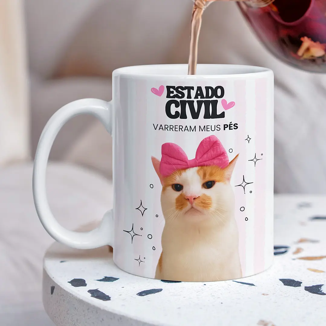 Arte Caneca Estado Civil Varreram meus pés Arquivo em Png   1