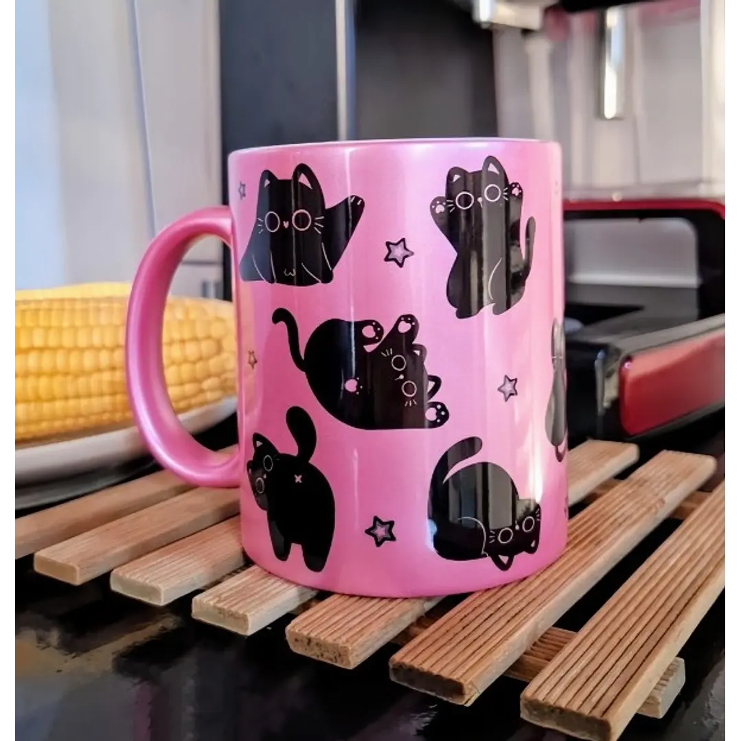 Arte Caneca Gatinho Pretinho Arquivo em Png  1
